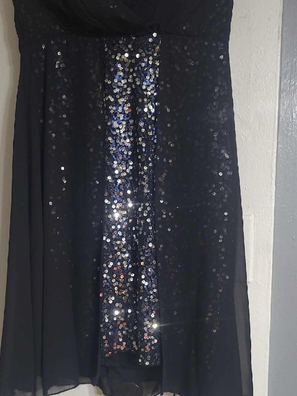 Trixxi Black Strapless Sequin Cocktail Dress, Size 3 - Picture 3 of 10